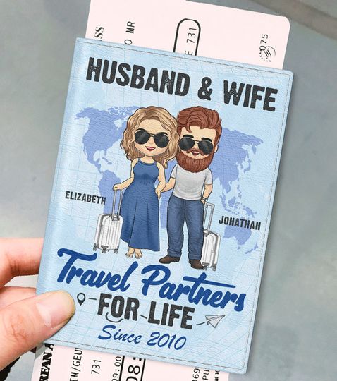 Discover Life Is A Journey - Personalized Passport Cover, Passport Holder - Gift For Couples