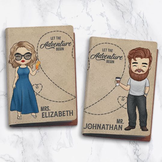 Discover Let The Adventure Begin - Personalized Passport Cover, Passport Holder