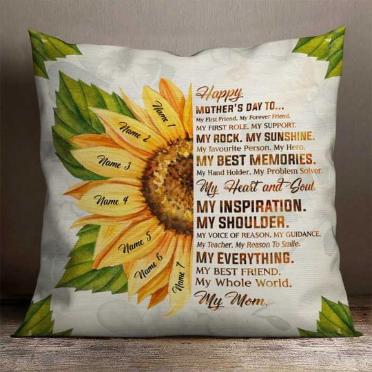 Discover Happy Mother's Day To My Whole World - Gift For Mother's Day, Personalized Pillow