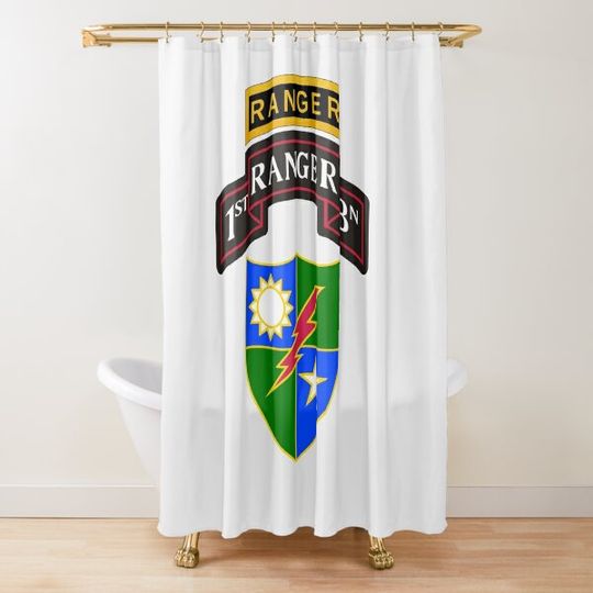 Discover 1st Ranger Battalion Shower Curtain