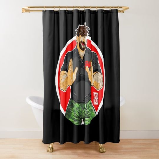 Discover ADAM - BIG BOY (BLACK POLO) Shower Curtain