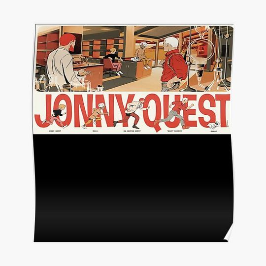 Discover Jonny Quest Movie Colored Art In Good Cartoon With Mysterious Machines Premium Matte Vertical Poster