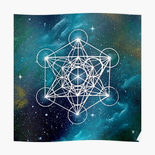 Discover Metatrons Cube Sacred Geomtery Premium Matte Vertical Poster