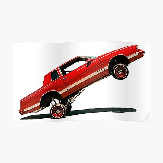 Discover Hopping Lowrider Car Premium Matte Vertical Poster