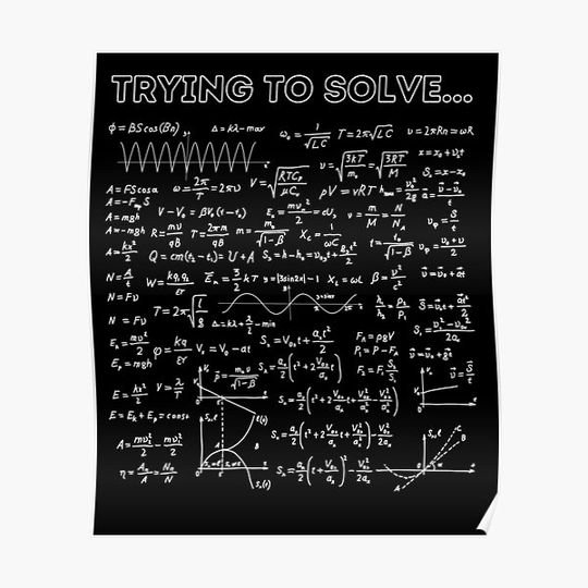 Discover Math Equation Premium Matte Vertical Poster