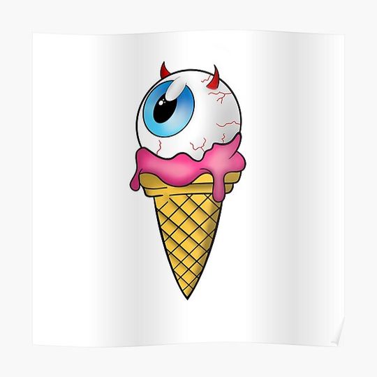 Discover EYE ICE CREAM Premium Matte Vertical Poster