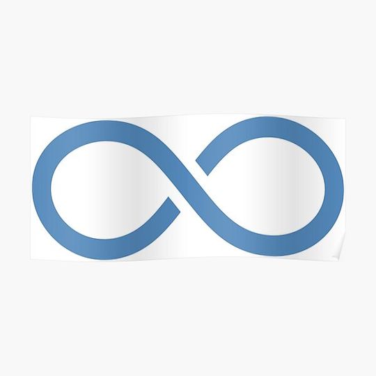 Discover Infinity Modern Blue Premium Matte Vertical Poster