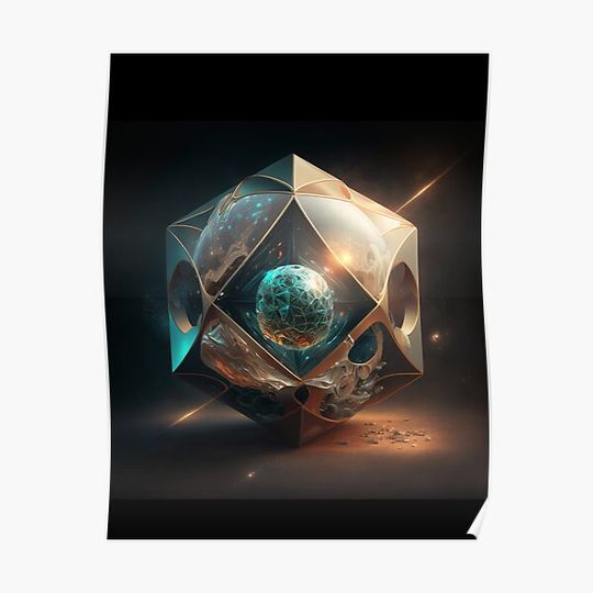 Discover Tesseract Stargate SciFi Extra Terrestrial Fantasy Design Premium Matte Vertical Poster