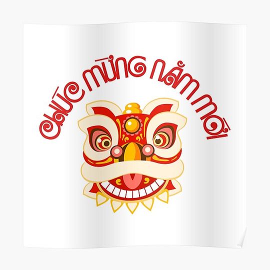 Discover Chuc mung nam moi - Happy New Year in Vietnamese Premium Matte Vertical Poster