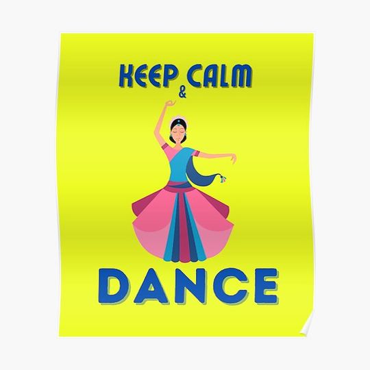 Discover Keep Calm And Dance Vintage T-shirt Premium Matte Vertical Poster