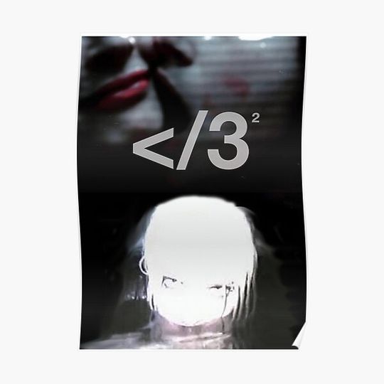 Discover Destroy Lonely "</3" Broken Hearts Opium Poster Premium Matte Vertical Poster