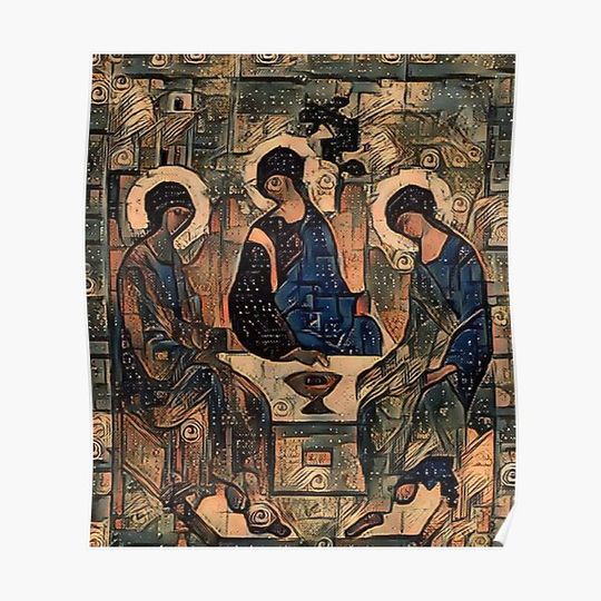 Discover Rublev : The Trinity or The Hospitality of Abraham Premium Matte Vertical Poster