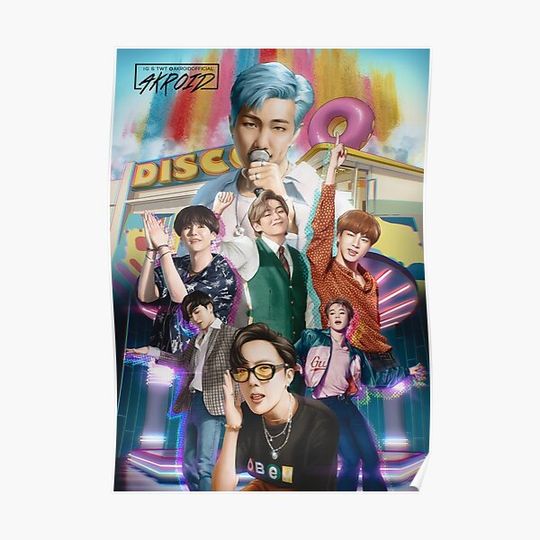 Discover BTS Dynamite Fanart Poster Premium Matte Vertical Poster