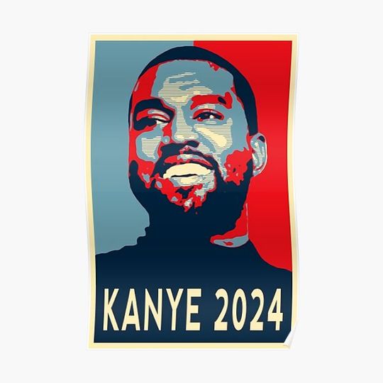 Discover Vintage Propaganda Rapper For President 2024 Poster Premium Matte Vertical Poster