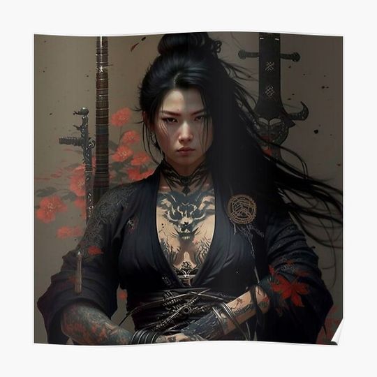 Discover Beautiful oriental woman Premium Matte Vertical Poster