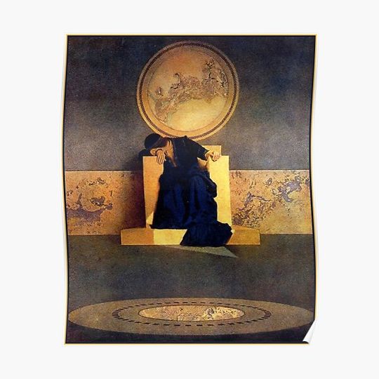 Discover Maxfield Parrish. The young king of the black isles. Premium Matte Vertical Poster