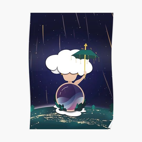Discover lady cloud Premium Matte Vertical Poster
