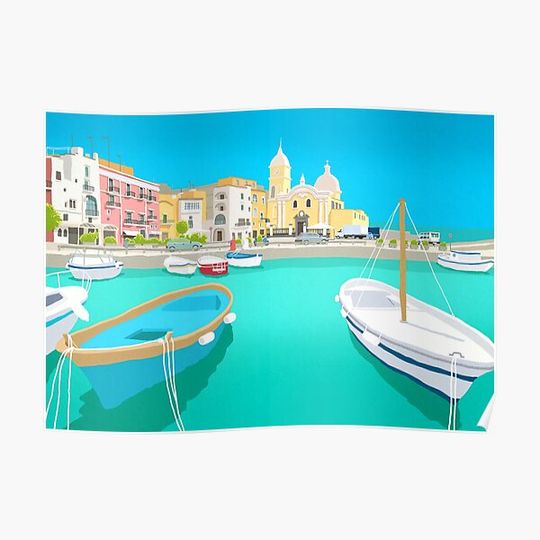 Discover Capri Premium Matte Vertical Poster