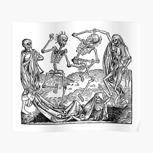 Discover Medieval Dance of Death Chronicle of Nuremberg Premium Matte Vertical Poster
