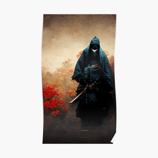 Discover Ninja, warrior, ghost, tsushima Premium Matte Vertical Poster
