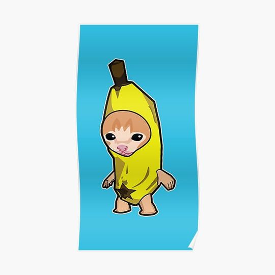 Discover Happy Happy Banana Cat Meme Premium Matte Vertical Poster
