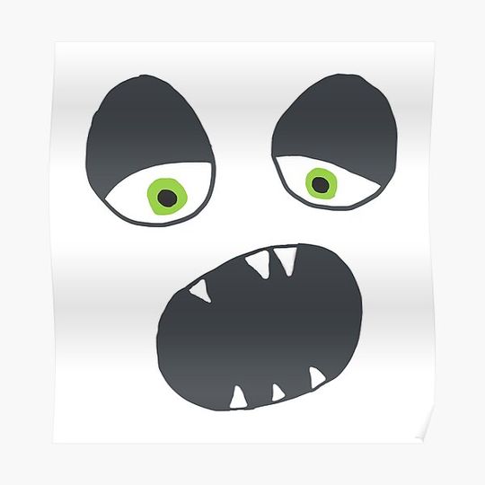 Discover Halloween Scary Ghost Face Premium Matte Vertical Poster