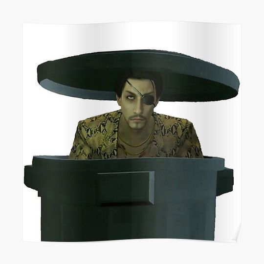 Discover trash can majima Premium Matte Vertical Poster