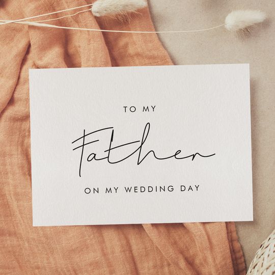 Discover Simple To my father on my wedding day card