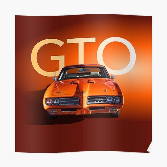 Discover 1969 Orange GTO Premium Matte Vertical Poster