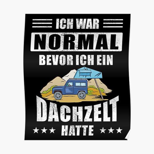 Discover Car Roof Tent Camping Poster