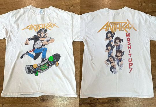 Discover Anthrax Mosh it Up Tour 1987 T-Shirt, Vtg 80s Anthrax Tour Concert Graphic Shirt, Mosh it Up Shirt, Gift for Dad