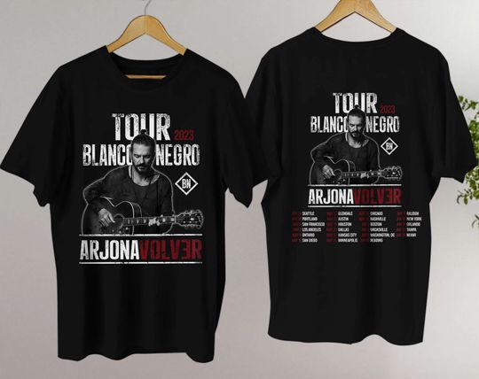 Discover Ricardo Arjona Shirt Tour Blanco Y Negro Arjona Volver 2023 Shirts, Music Tour 2023 Tshirt