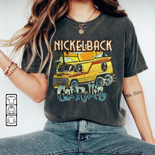 Discover Nickelback Band Music Shirt, Nickleback Get Rollin Album 2023 Tour Shirt