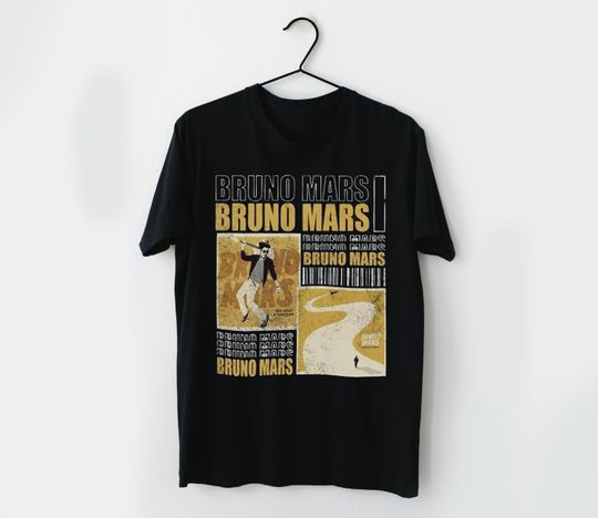 Discover Vintage Bruno Mars World Tour 2023 Merch, Bruno Mars Dolby Live, Las Vegas T-Shirt