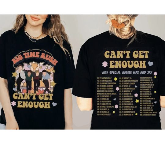 Discover Vintage Big Time Rush Band Can't Get Enough Tour Shirt, Pop Music 2023 Tour Merch