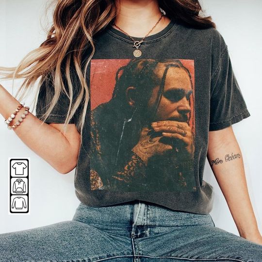 Discover Post Malone Music Shirt, Post Malone Rapper Y2k Vintage Bootleg Inspired Tee