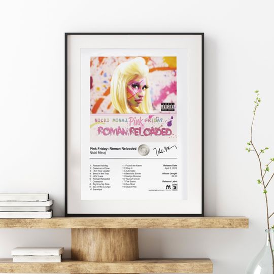 Discover Nicki Minaj Poster, Album Cover Poster, Pink Friday Roman Reloaded Album Cover Poster