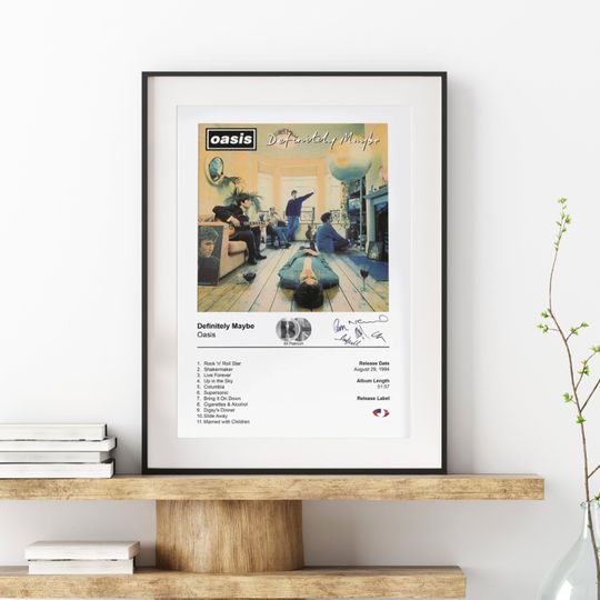 Discover Oasis Poster, Album Cover Poster, Definitely Maybe Album Cover Poster