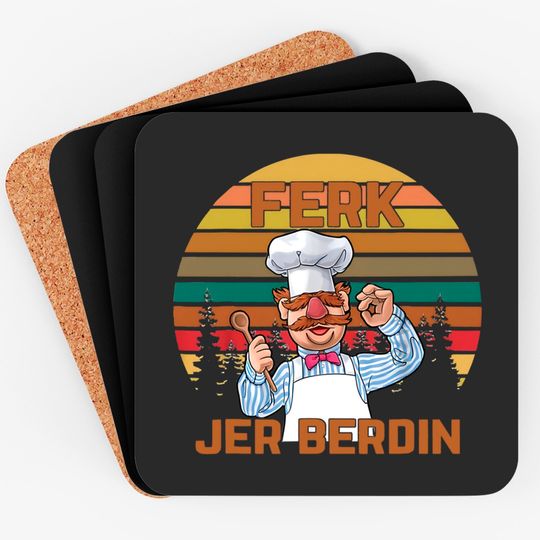 Discover Ferk Jer Berdin FJB Coasters, Chef Ferk Jer Berdin FJB Vintage Coasters