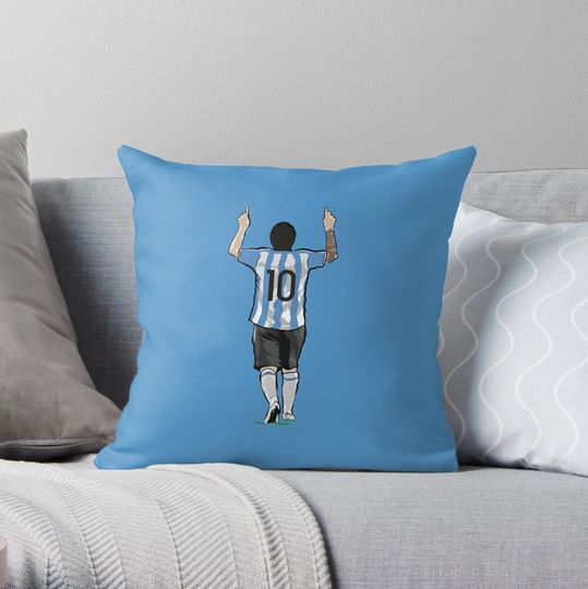 Discover Messi 10 Argentina Throw Pillow