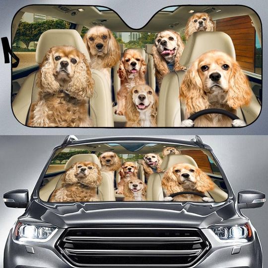 Discover American Cocker Spaniel Car Sunshade, Cocker Spaniel Car Sunshade