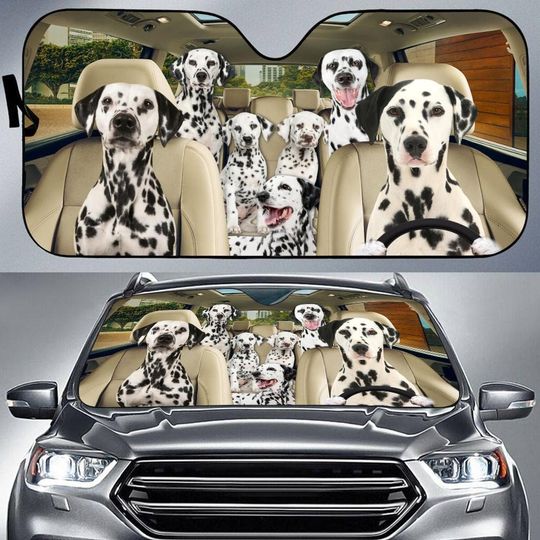 Discover Dalmatian Car Sunshade - Pet Sun Shade Decoration
