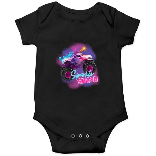 Discover Sparkle Smash Monster Truck Onesies, Unicorn Monster Truck Onesies