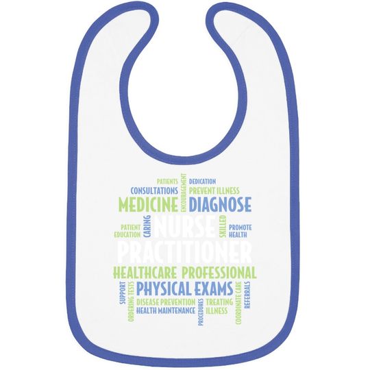Discover Nurse Practitioner Np Words Baby Bib