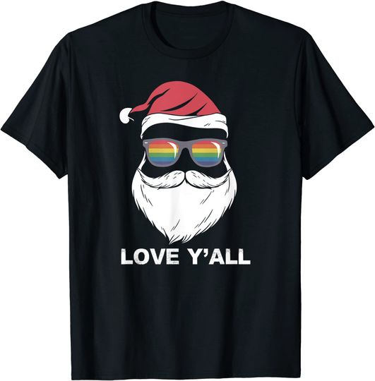 Discover LGBT Gay Santa loves everyone Pride Christmas T-Shirt