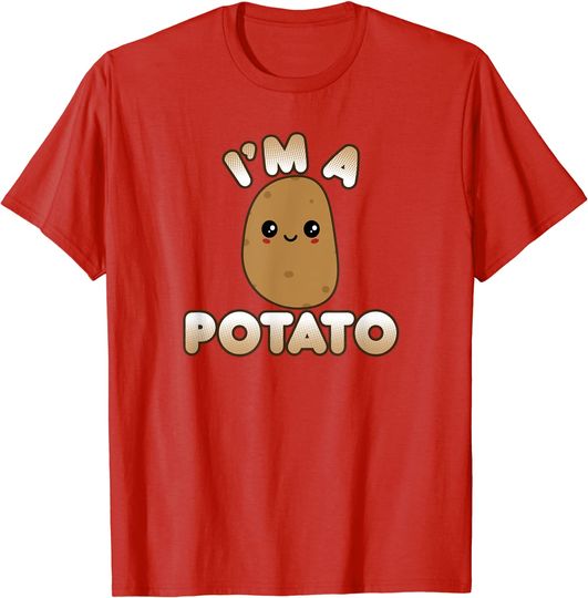 Discover Funny Potato Costume Cute Kawaii Style Smiling I'm A Potato T-Shirt