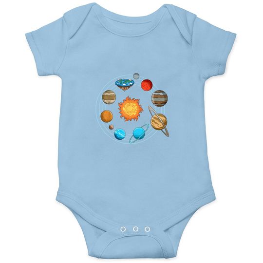 Discover Flat Earth Joke Flat Earthers Solar System Onesie