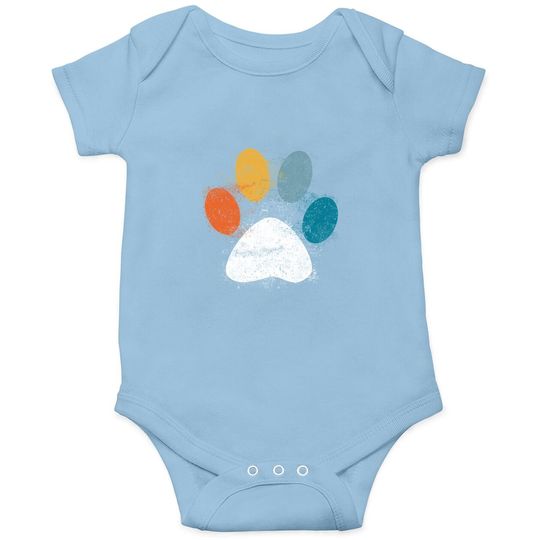 Discover Vintage Dog Lover Paw Print Onesie