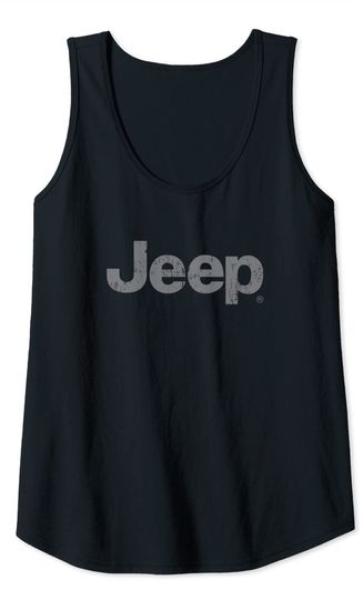 Discover Womens Jeep Iconic Distressed Logo Tank Top