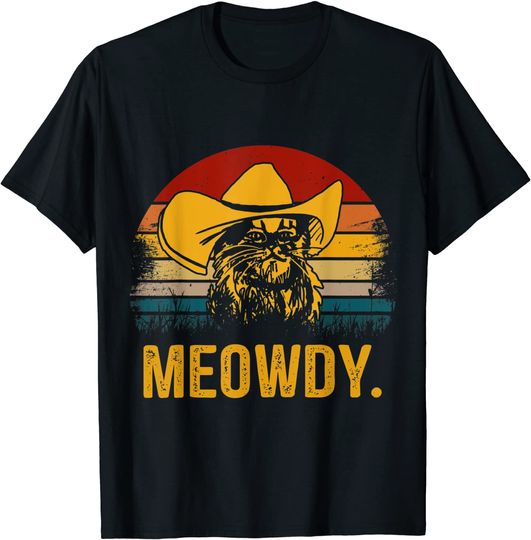 Discover Cowboy Cat T-shirt Vintage Meowdy Cowboy Cat